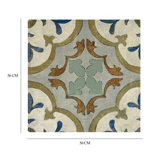 Cuadro Decorativo | Azulejos del Viejo Mundo VIII | Silvia Vassileva | 56X56 Cm | Arte Abstracto | Impresión en Lienzo | Fine Art TJ