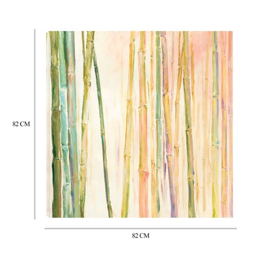 Cuadro Decorativo | Bambú II | Dina D'Argo | 82X82 Cm | Arte Floral | Impresión en Lienzo | Fine Art TJ