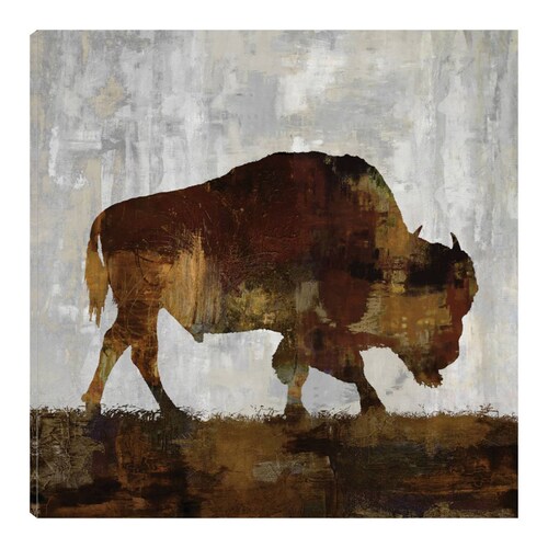 Cuadro Decorativo | Bisonte | Carl Colburn | 82X82 Cm | Arte Animales | Impresión en Lienzo | Fine Art TJ