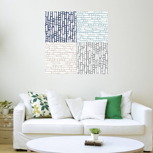 Cuadro Decorativo | Corrientes Cruzadas | Cheryl Warrick | 56X56 Cm | Arte Abstracto | Impresión en Lienzo | Fine Art TJ