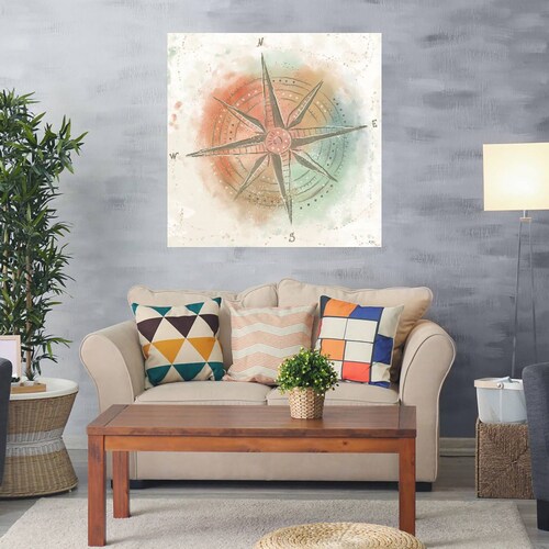 Cuadro Decorativo | Explora el Mundo II | Veronique Charron | 56X56 Cm | Arte Abstracto | Impresión en Lienzo | Fine Art TJ