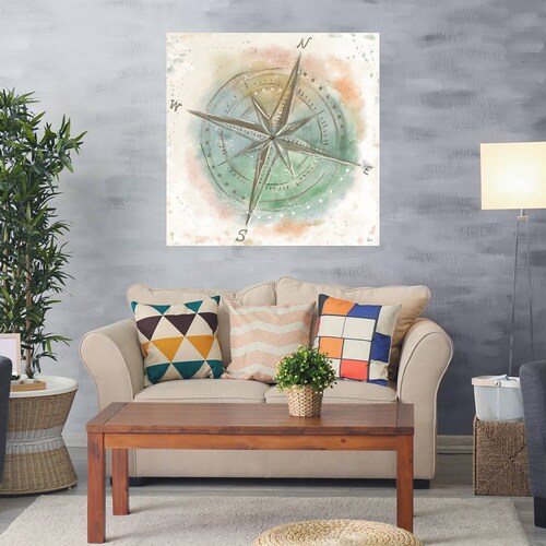 Cuadro Decorativo | Explora el Mundo III | Veronique Charron | 82X82 Cm | Arte Abstracto | Impresión en Lienzo | Fine Art TJ