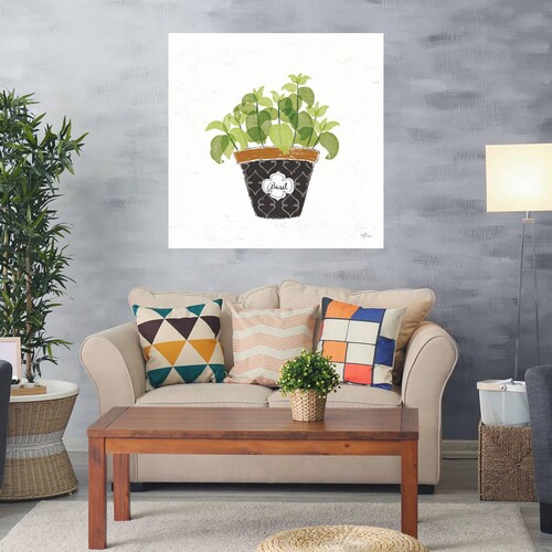 Cuadro Decorativo | Herbas finas viii | Janelle Penner | 82X82 Cm | Arte Floral | Impresión en Lienzo | Fine Art TJ
