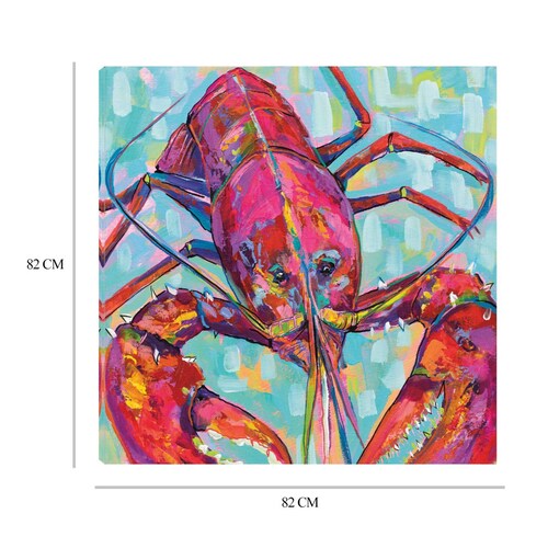 Cuadro Decorativo | Langosta Lilly III | Jeanette Vertentes | 82X82 Cm | Arte Animales | Impresión en Lienzo | Fine Art TJ