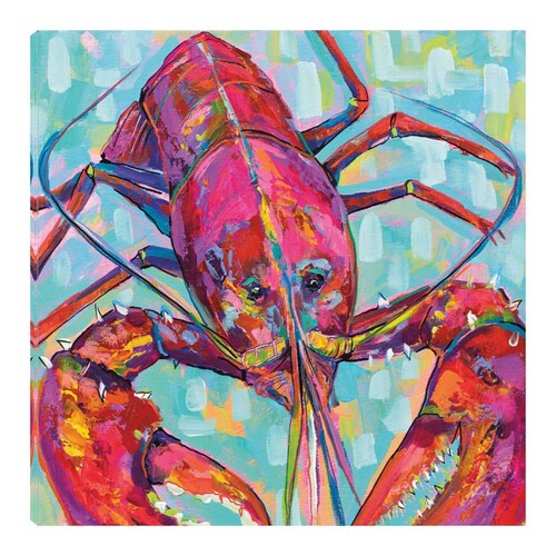 Cuadro Decorativo | Langosta Lilly III | Jeanette Vertentes | 94X94 Cm | Arte Animales | Impresión en Lienzo | Fine Art TJ