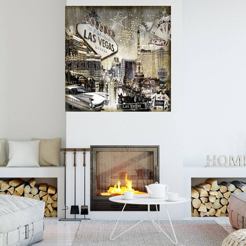 Cuadro Decorativo | Las Vegas | Dylan Matthews | 94X94 Cm | Arte Ciudades | Impresión en Lienzo | Fine Art TJ