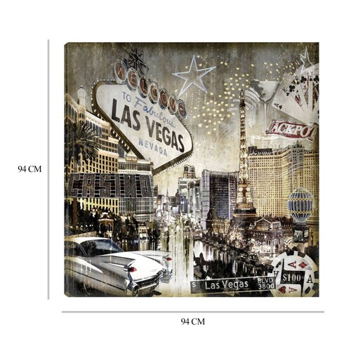 Cuadro Decorativo | Las Vegas | Dylan Matthews | 94X94 Cm | Arte Ciudades | Impresión en Lienzo | Fine Art TJ