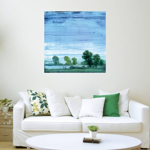 Cuadro Decorativo | Prado Azul II | Simon Addyman | 56X56 Cm | Arte Paisaje | Impresión en Lienzo | Fine Art TJ