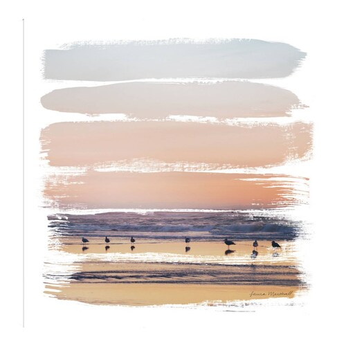 Cuadro Decorativo | Rayas de Atardecer II | Laura Marshall | 94X94 Cm | Arte Abstracto | Impresión en Lienzo | Fine Art TJ