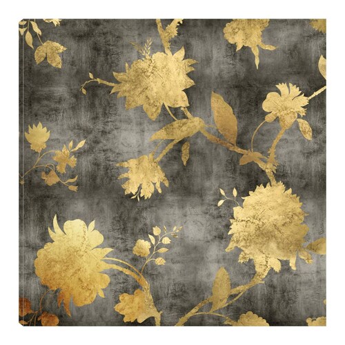 Cuadro Decorativo | Silueta dorada I | Erin Lange | 122X122 Cm | Arte Floral | Impresión en Lienzo | Fine Art TJ