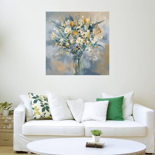 Cuadro Decorativo | Soho I | Studio Arts | 122X122 Cm | Arte Floral | Impresión en Lienzo | Fine Art TJ
