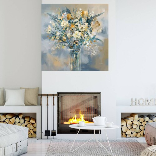 Cuadro Decorativo | Soho I | Studio Arts | 122X122 Cm | Arte Floral | Impresión en Lienzo | Fine Art TJ
