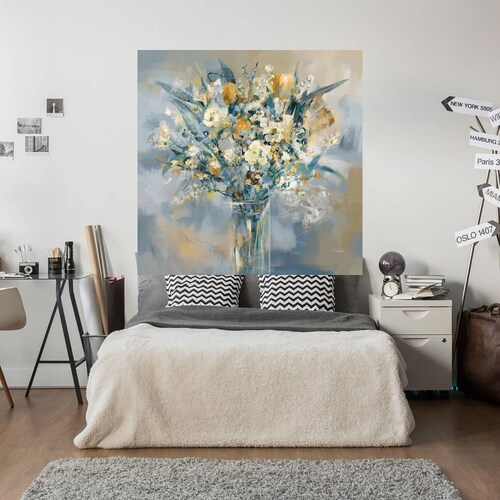 Cuadro Decorativo | Soho I | Studio Arts | 122X122 Cm | Arte Floral | Impresión en Lienzo | Fine Art TJ