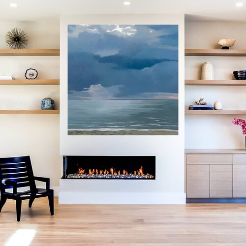 Cuadro Decorativo | Tormenta de la tarde | Kathrine Lovell | 56X56 Cm | Arte Paisaje | Impresión en Lienzo | Fine Art TJ