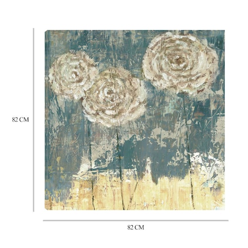 Cuadro Decorativo | Tres flores | Carol Black | 82X82 Cm | Arte Floral | Impresión en Lienzo | Fine Art TJ