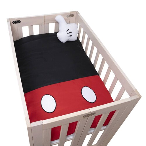 CHIQUI MUNDO Juego de edredón mini cuna Mickey Mouse