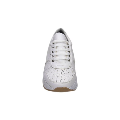 Tenis Mujer Simipiel Blanco Kiss Me   Manolo 189