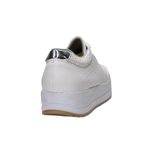 Tenis Mujer Simipiel Blanco Kiss Me   Manolo 189