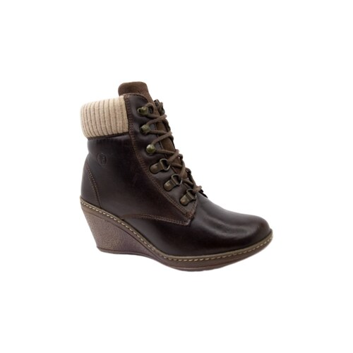 Botin Mujer Piel Moka Verdetabaco   Manolo 216