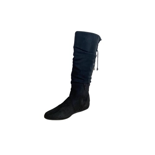 Bota Sin Tacón Nobuck Negro D Marco   Manolo 245X