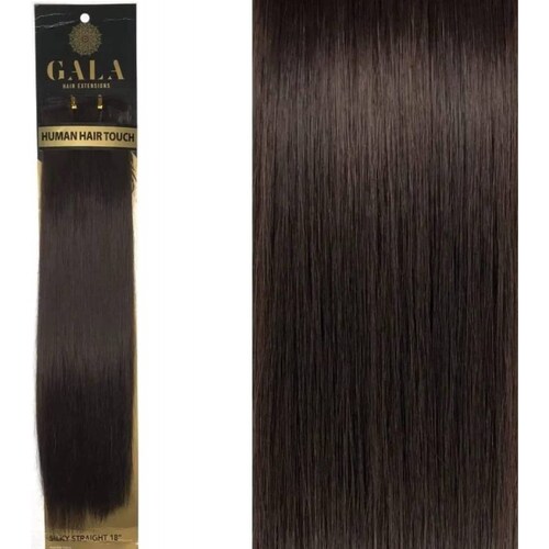 Gala Silky Extension Cabello Lacia 100% Fibra Natural 18 Pulgadas (#2 Castaño Oscuro)