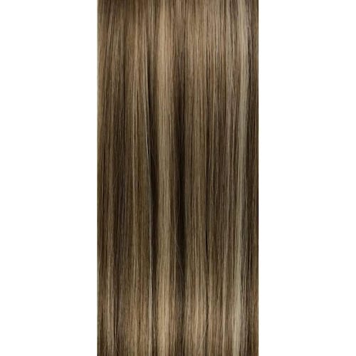 Gala Silky Extension Cabello Lacia 100% Fibra Natural 18 Pulgadas (#6/613 Castaño Claro con Luces Beige)