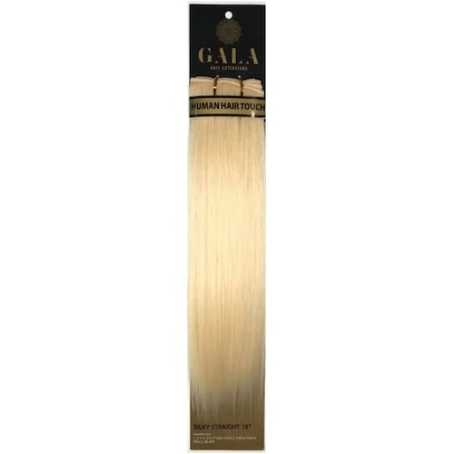 Gala Silky Extension Cabello Lacia 100% Fibra Natural 18 Pulgadas (#613 Rubio Extra Claro)