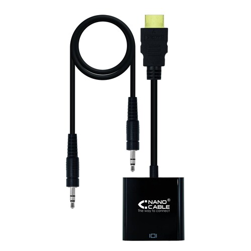 Cable Adaptador Convertidor Hdmi A Vga Aux 3.5 Pc Laptop Tv Monitor
