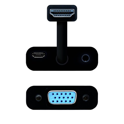 Cable Adaptador Convertidor Hdmi A Vga Aux 3.5 Pc Laptop Tv Monitor