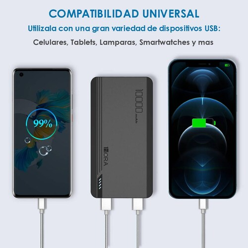 Batería Power Bank 1Hora Portátil 10000Mah.
