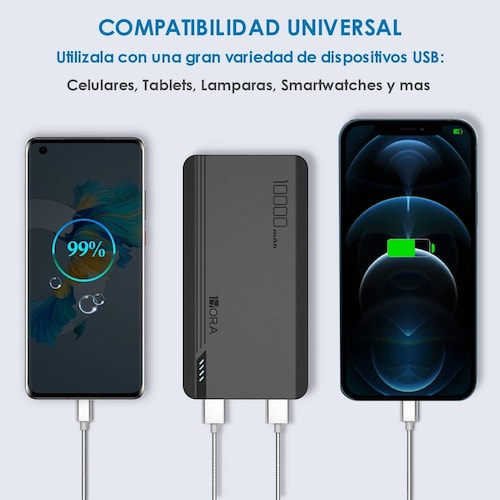 Batería Power Bank 1Hora Portátil 10000Mah.