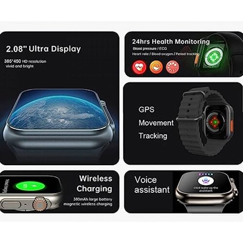 Reloj Smart Watch X8 Ultra Carga Inalambrica Y Contra El Agua.