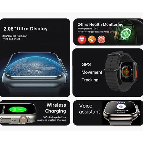 Reloj Smart Watch X8 Ultra Carga Inalambrica Y Contra El Agua.