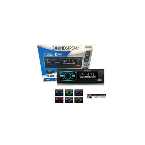Autoestereo Soundstream Bluetooth Multicolor Usb Mp3 Vm-708B