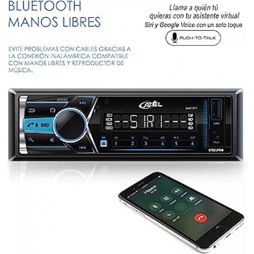 Autoestéreo Para Auto Steelpro Technologies Axel-011 Con Usb Y Bluetooth