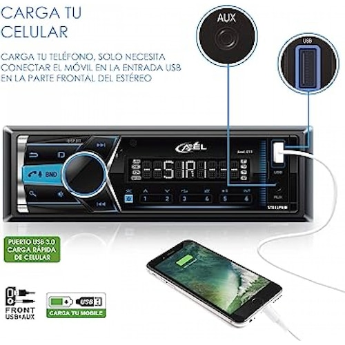 Autoestéreo Para Auto Steelpro Technologies Axel-011 Con Usb Y Bluetooth
