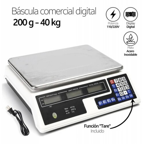 Bascula Balanza Digital 40 Kg
