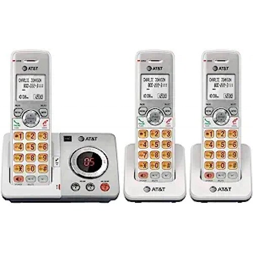 Telefono Inalambrico De Casa 3Pzas El52306 At&T Color Blanco Identificador De Llamadas.