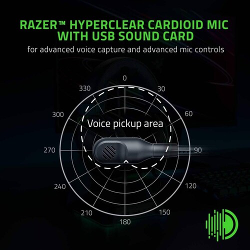 Razer Razer BlackShark V2 - Headset Multi plataforma con Tarjeta de Sonido Negro StandardWindows Vista; Windows XP; Mac; Linux.