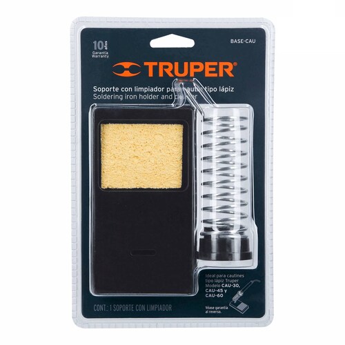 Base para cautín tipo lápiz con limpiador de esponja.