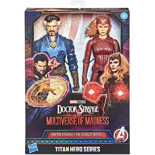 Figura Titan Hero Series Pack Dr. Strange & Scarlet Witch Hasbro 30 cm
