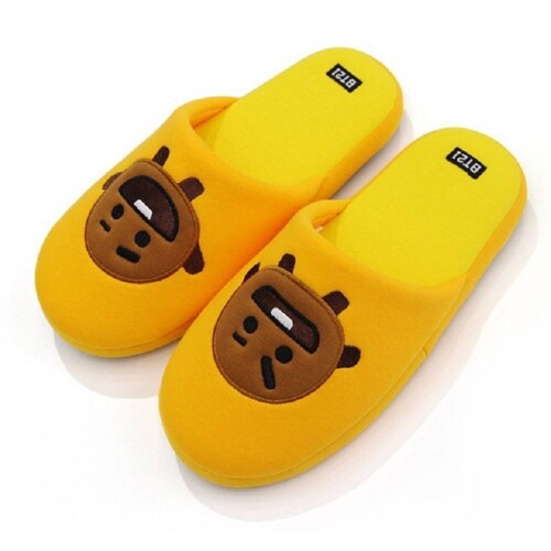 Pantuflas de Peluche BTS BT21 Shooky Unitalla color amarillo
