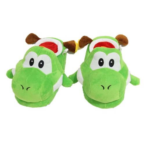 Pantuflas De Yoshi Verde Super Mario Bros Unitalla 22-25 Cm