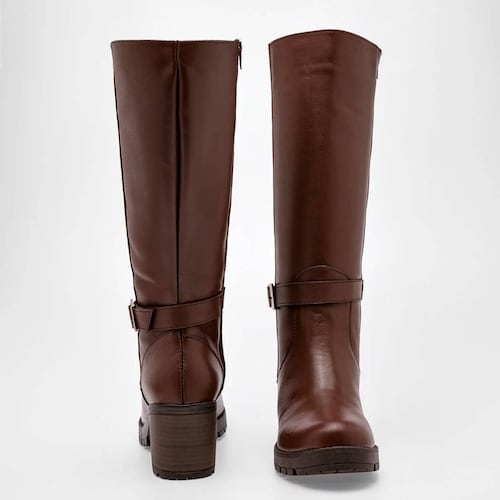 BOTA LARGA DE HEBILLA Para Mujer Catalina 8038, Color Cafe CE V7