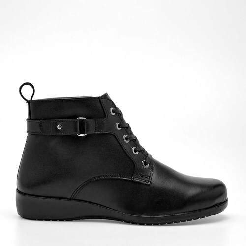 BOTIN CON AGUJETAS Y HEBILLA Para Mujer Green love 93201, Color Negro CE V7