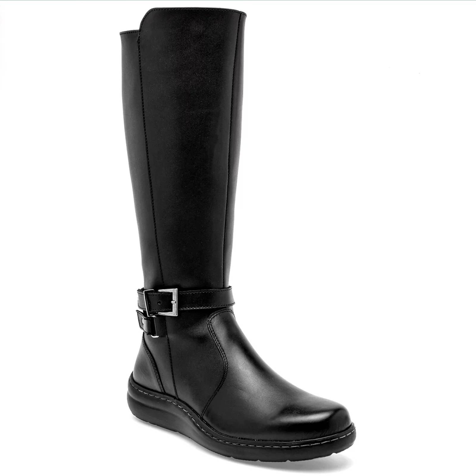 BOTA LARGA CON HEBILLA Para Mujer Green love 93211, Color Negro CE V7
