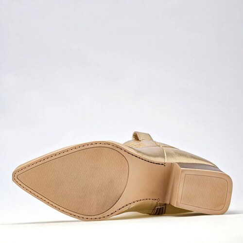 BOTA VAQUERA METALICA Para Mujer Lady one GO1007, Color Oro CE V7