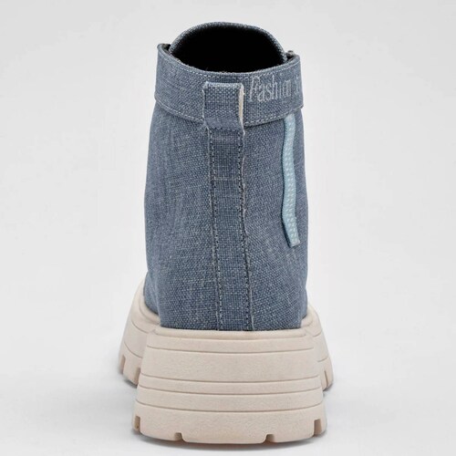 BOTA CHUNKY Para Mujer Lady one NA1153, Color Azul CE V7