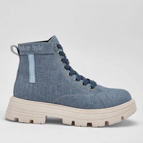 BOTA CHUNKY Para Mujer Lady one NA1153, Color Azul CE V7