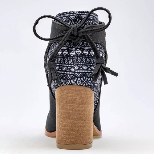 BOTA GAMUZA Para Mujer Mora tierra 11412124, Color Negro CE V7